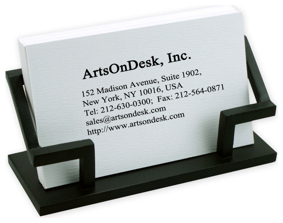 Business Card Holder, Steel, Black.
