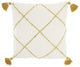 Boho Mustard Cotton Accent Throw Pillow