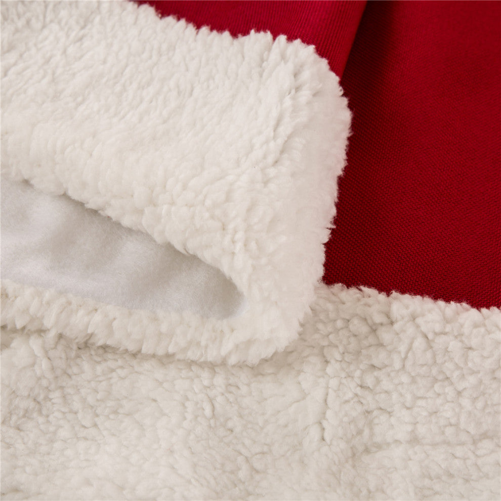 Set of 3 Fabric Christmas Decoration, Stocking and Tree Skirt