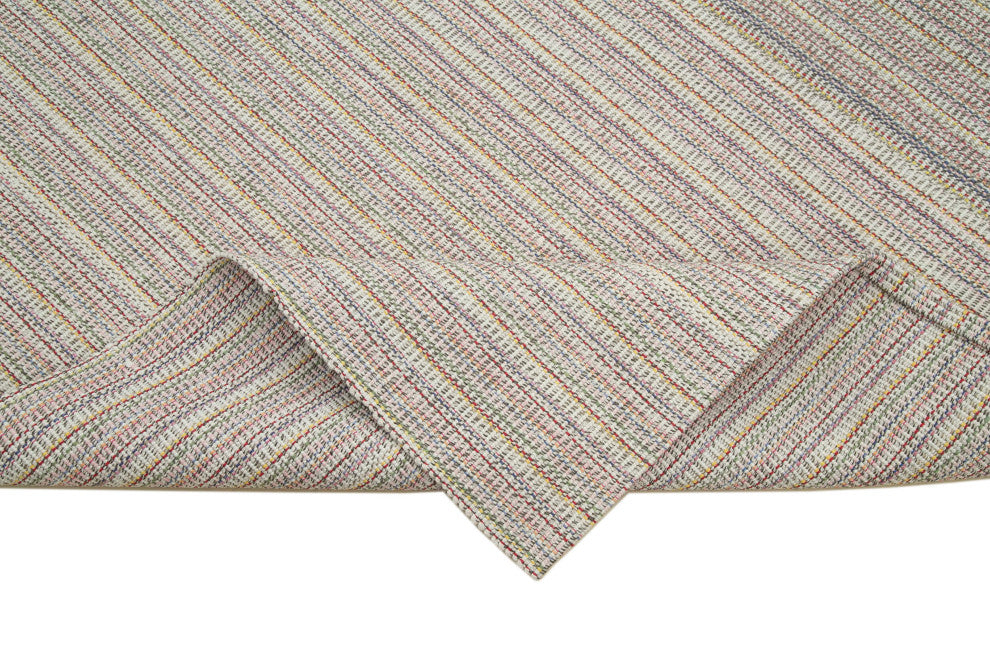Rug N Carpet - Handmade Turkish 6' 11'' x 11' 6'' Flatweave Wool Kilim Rug
