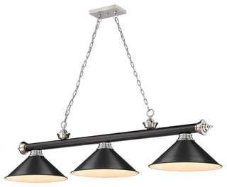 Zlite 2306-3MB-BN-MB15 3-Light Billiard, Matte Black