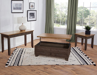 Bear Creek Lift-Top Cocktail Table With Casters, Brown