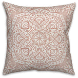 Blush Boho Medallion 18x18 Throw Pillow