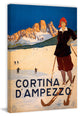 "Cortina D'Ampezzo" Painting Print on Wrapped Canvas, 12"x18"