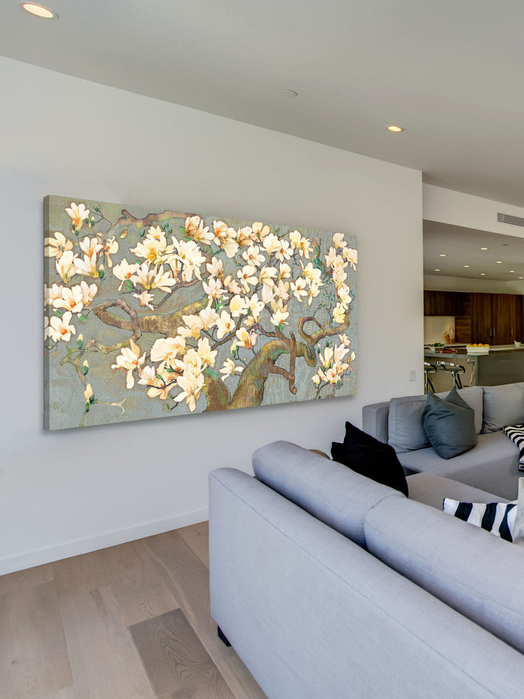 "Magnolia Branches IV" Painting Print on Canvas by Evelia