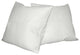 Square Genuine Leather Accent Throw Pillows, Set of 2, White, 20"x20"