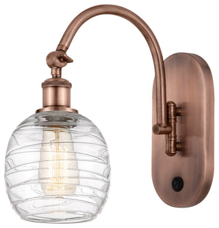 Innovations 518-1W-AC-G1013 1-Light Sconce, Antique Copper