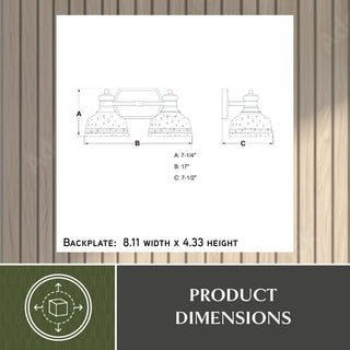 Vaxcel Lighting W0503 Beloit 2 Light 17"W Vanity Light - Matte Black