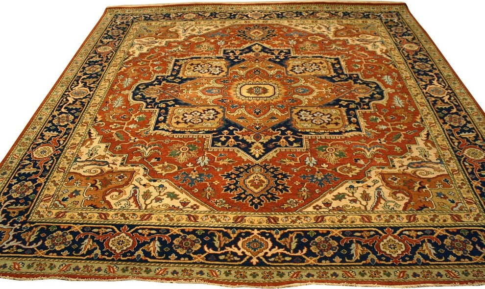 8x8.1 Indian Serapi, Area Rug / Rug Pad
