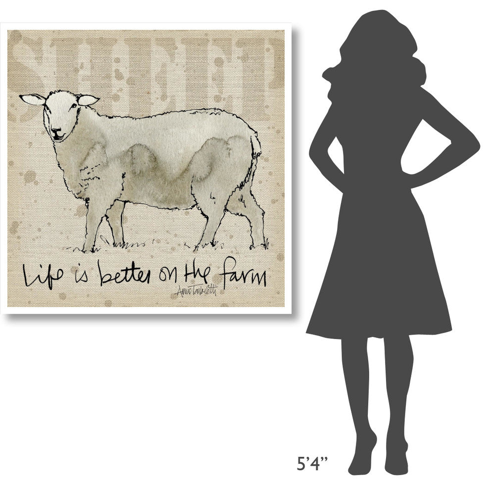 "Farm Life IV" Digital Paper Print by Anne Tavoletti, 42"x42"