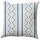 Mudcloth Decorative Throw Pillow, Dark Cobalt Blue, 16"x16"
