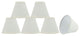 32110-6 Small Hardback Empire Chandelier Clip On Lamp Shade Off White 3"x6"x5"