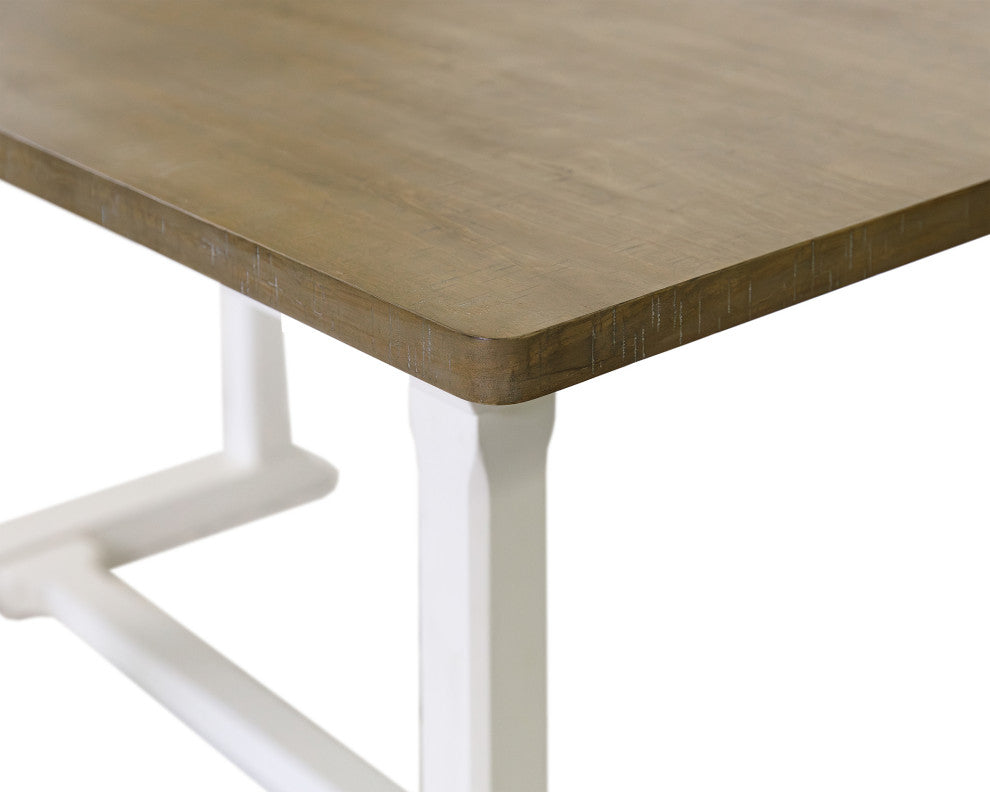Modern Wood Counter Height Kitchen Dining Table, Brown