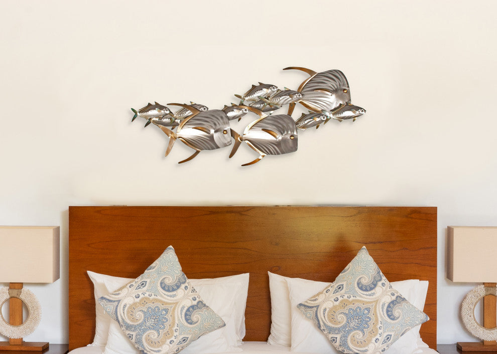 Coastal Home Decor 'Sardines School Medium' Contemporary School of Fish Art