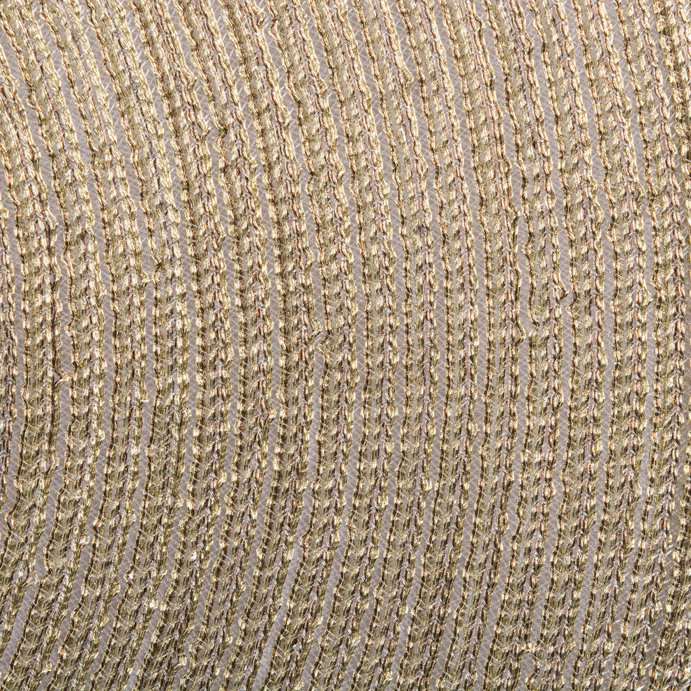 DII Metallic Gold Round PP Woven Placemat, Set of 4