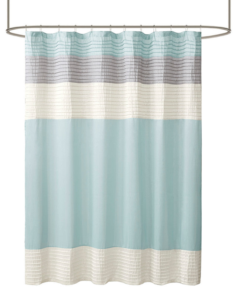 Madison Park Amherst Faux Silk Shower Curtain