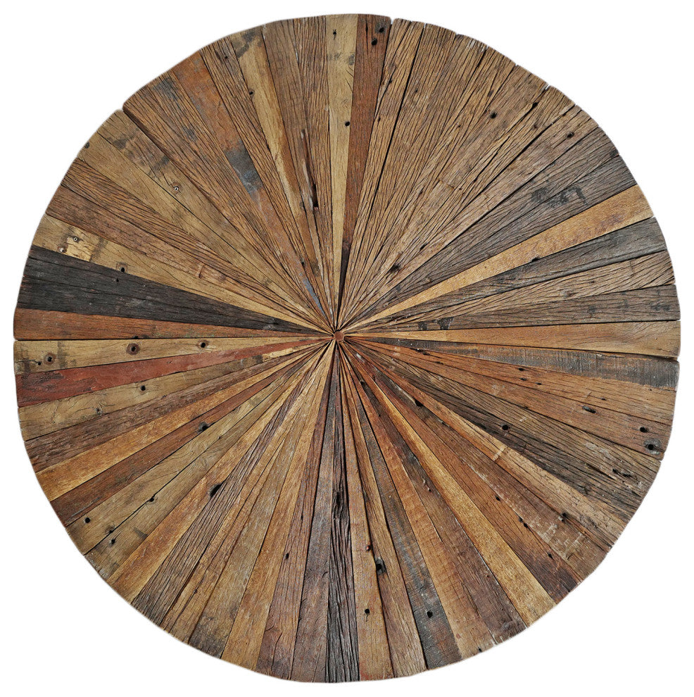 Salvaged Round Pinwheel Coffee Table