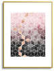 Elisabeth Fredriksson Pink Grey Gradient Cubes Metal Framed Art Print