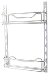 3" Deep Door Mounted Tray System Kit in Polished Chrome