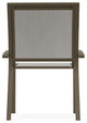 Kendall Sling Stackable Outdoor Dining Chair, Augustine Oyster/Beachwood