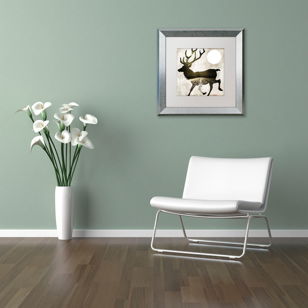Color Bakery ''Going Wild I'' Matted Framed Art, Silver Frame, White Mat, 16x16