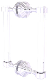 Pacific Grove 8" Back to Back Shower Door Pull, Satin Chrome