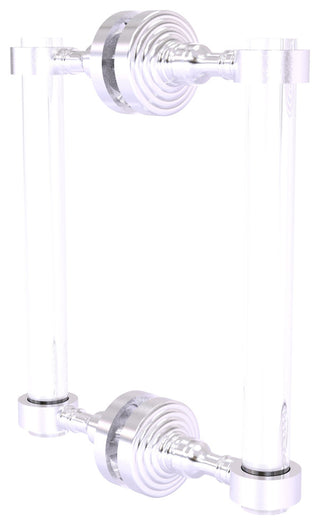 Pacific Grove 8" Back to Back Shower Door Pull, Satin Chrome