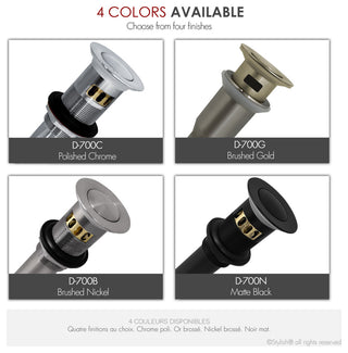 STYLISH Brushed Gold Pop-Up Bathroom Sink with Overflow Set of Two