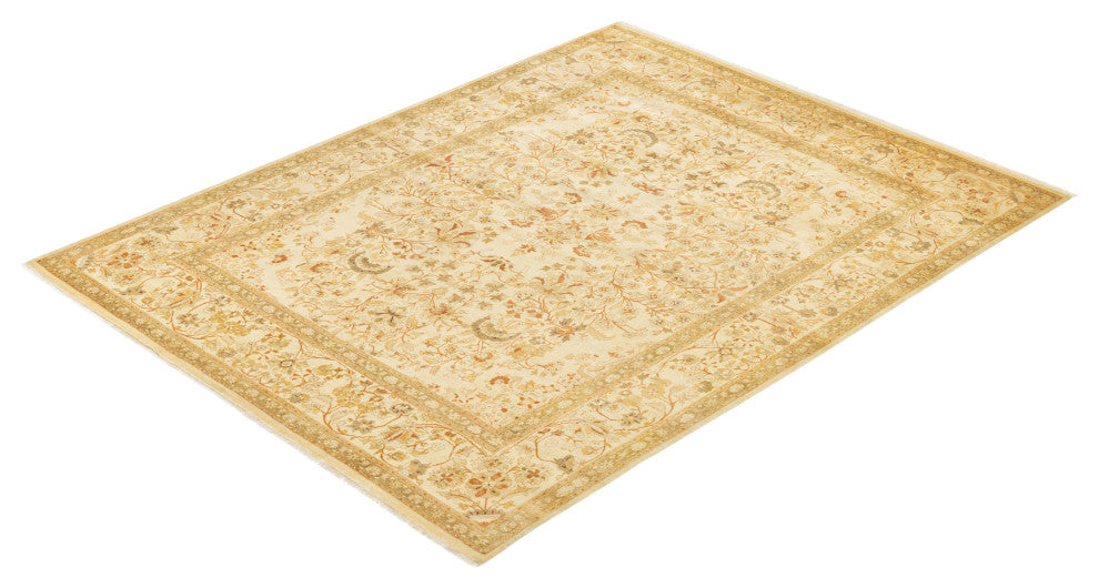 Harley, One-of-a-Kind Hand-Knotted Area Rug Ivory, 8'2"x10'5"