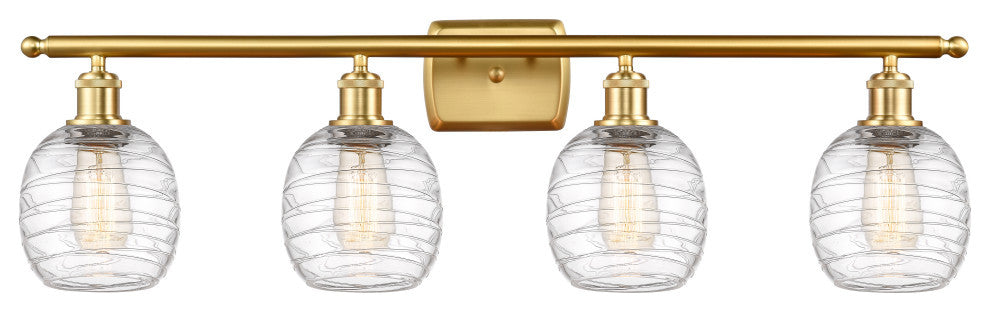 Innovations 516-4W-SG-G1013-LED 4-Light Bath Vanity Light, Satin Gold