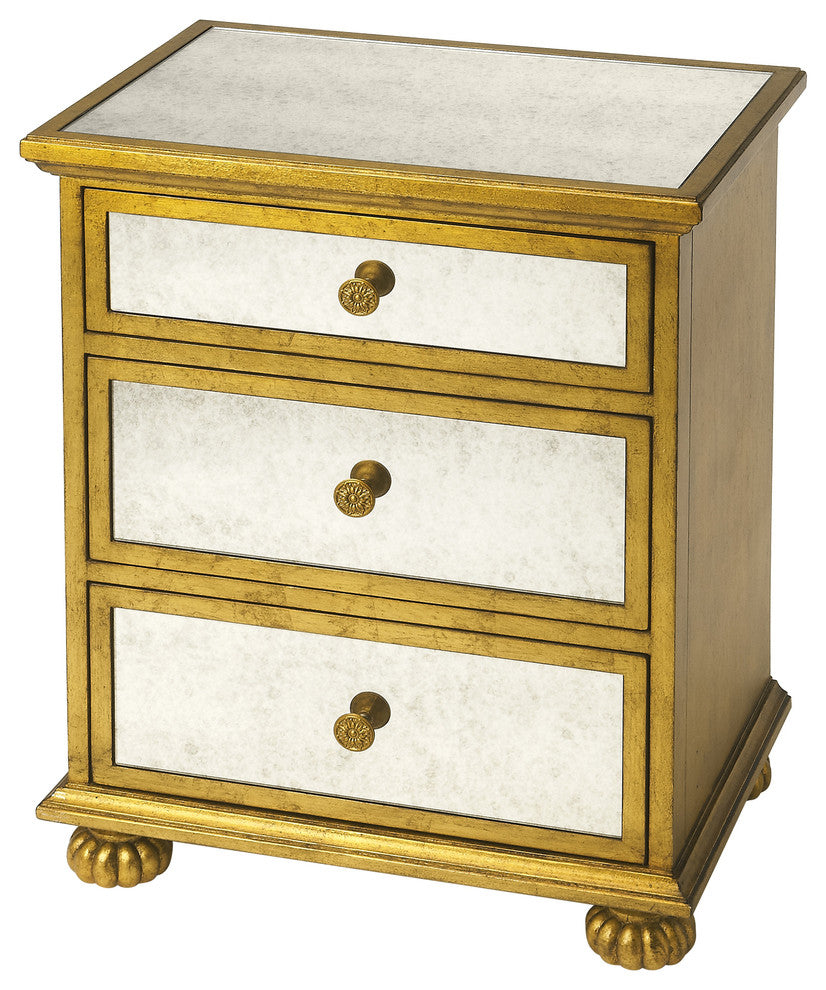 Grable Gold Leaf Accent Chest