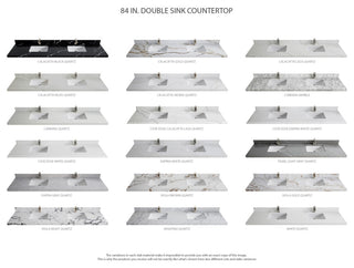 Sonoma Oak 84 Double Sink Bath Vanity with 2" Empira White Quartz