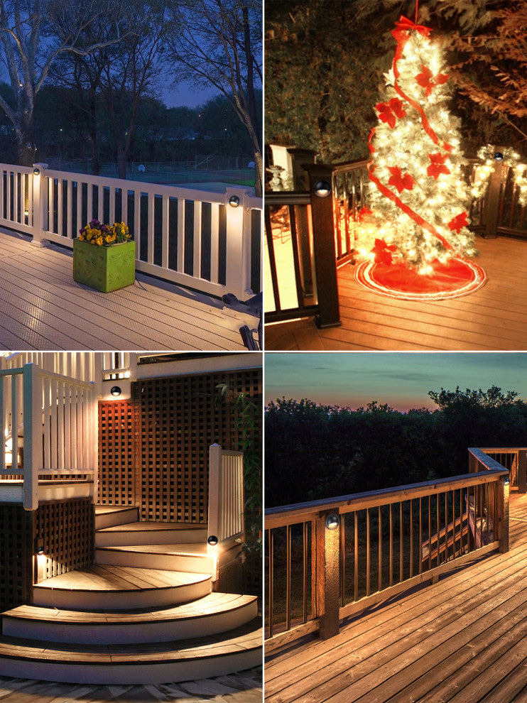24 Pack  Low Voltage 3CCT LED Stair Light, Die-cast Aluminum Housing