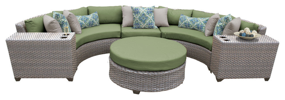 Florence 6 Piece Outdoor Wicker Patio Furniture Set 06c