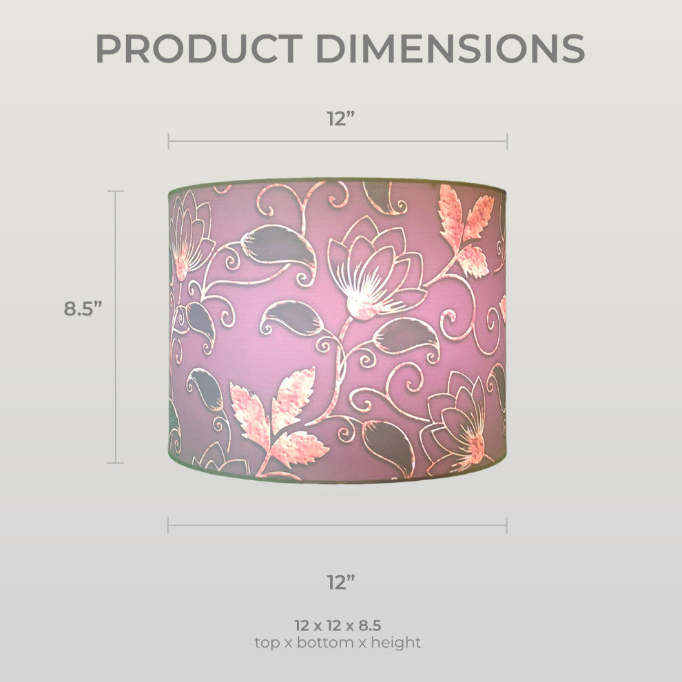 Royal Designs Modern Trendy Decorative 2-Sided Silhouette Hardback Lampshade, Go