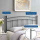 Headboard, King Size, Metal, Gray, Modern Farmhouse, Bedroom Master