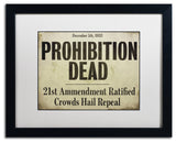 Color Bakery 'Prohibition' Art, Black Frame, White Matte, 20"x16"