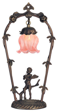 Meyda Lighting 12592 19"High Pink Cherub with Violin Accent lamp