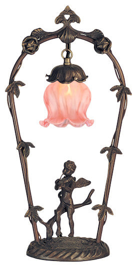 Meyda Lighting 12592 19"High Pink Cherub with Violin Accent lamp