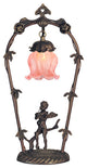 Meyda Lighting 12592 19"High Pink Cherub with Violin Accent lamp