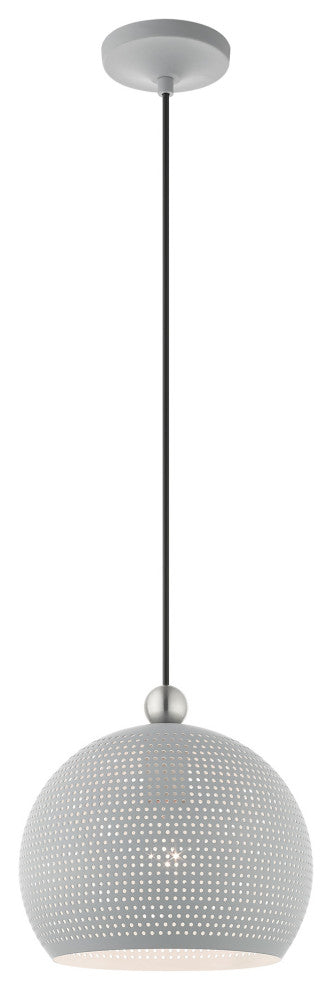 Livex Lighting Dublin 1 Light Nordic Gray Pendant
