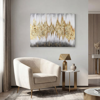 Gold Abstract Textured Metallic Hand Painted Wall Art by Martin Edwards
