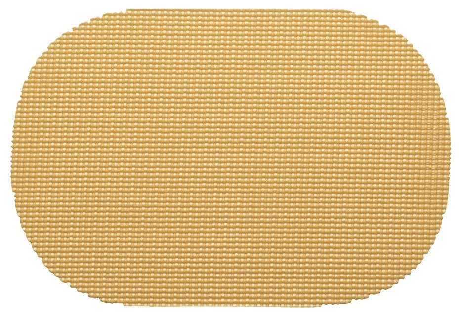 Kraftware Fishnet Camel Oval Placemats, Set of 12