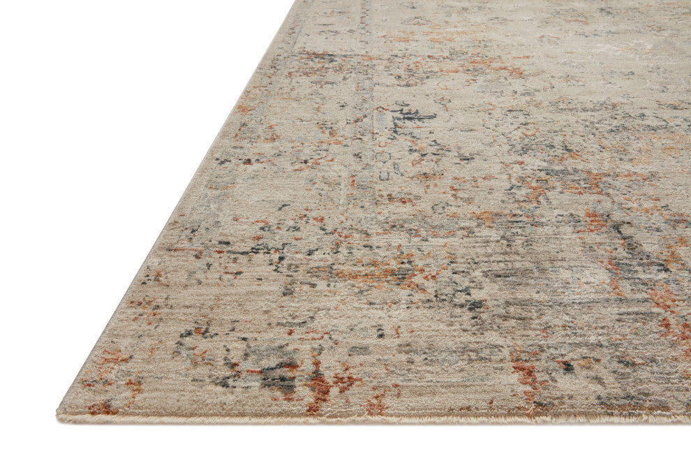 Loloi Axel Silver / Spice 4'-0" x 5'-7" Area Rug