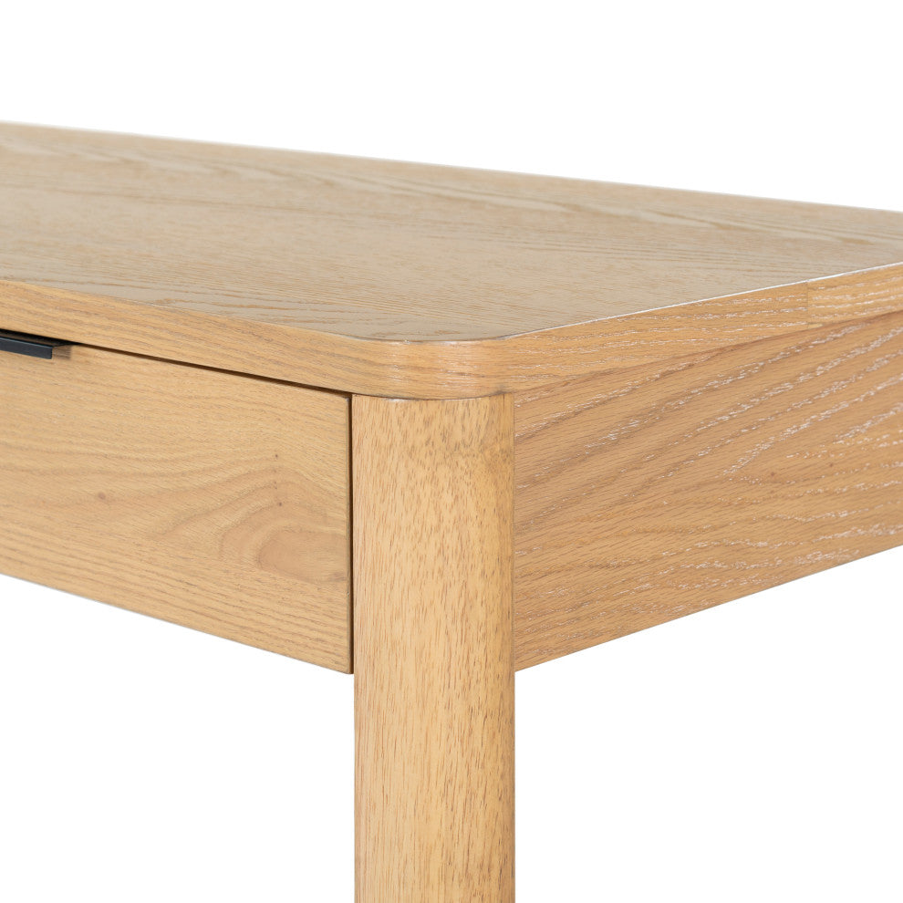 Safavieh Couture Gabrietta 2 Drawer Wood Desk, Natural/Black