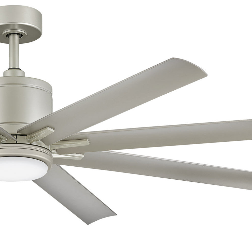 Hinkley Vantage 66" Led Smart Fan, Brushed Nickel