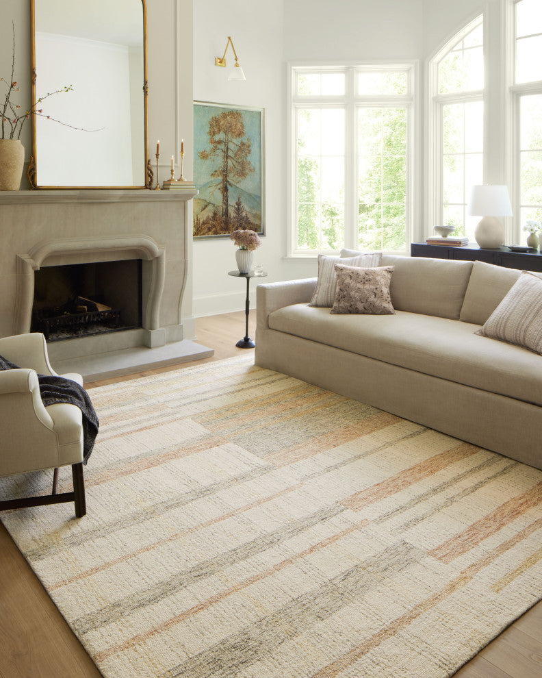 Chris Loves Julia x Loloi Chris Natural / Multi 7'-9" x 7'-9" Square Area Rug