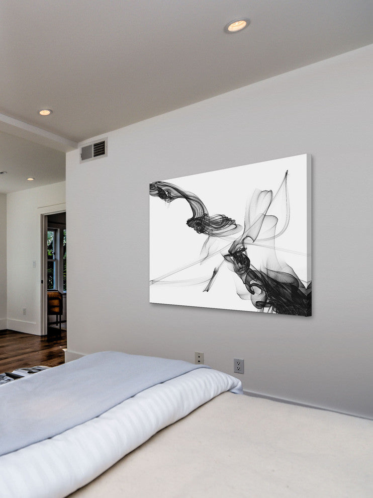 "Abstract Black and White Art 2015-01-06-30" Print on Canvas by Irena Orlov