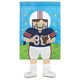 Crazy Leg Football Navy Orange 24in