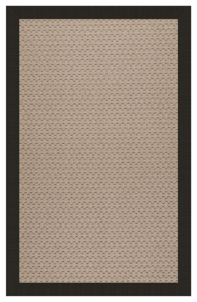 Zoe-Grassy Mountain Machine Tufted Rectangle Rug, Ebony, 4'x6'